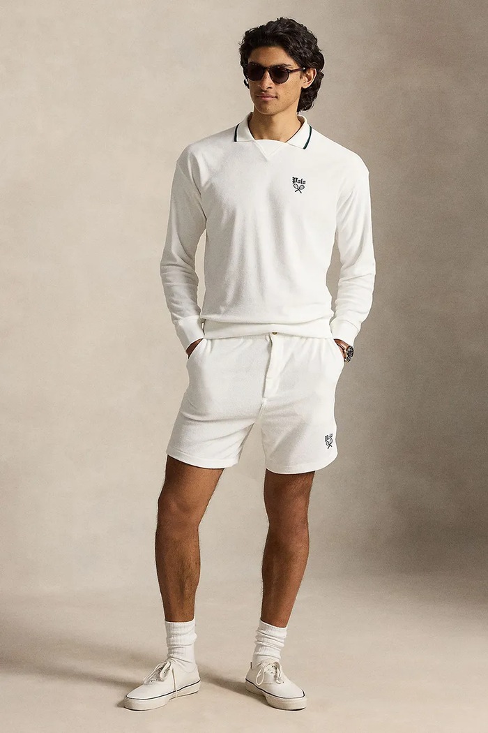 Oblečenie Polo Ralph Lauren šortky pánske s bavlnou 710B19234 biela