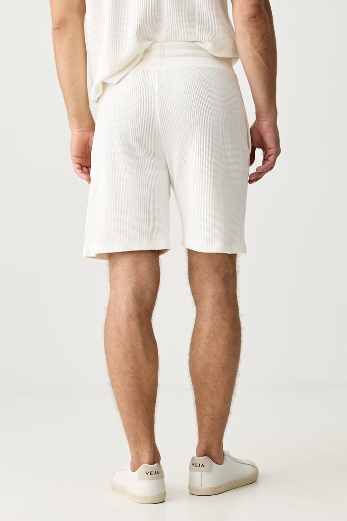 Ρούχα BOSS σορτς lounge ανδρικά με βαμβάκι Structure Shorts 50540581 μπεζ