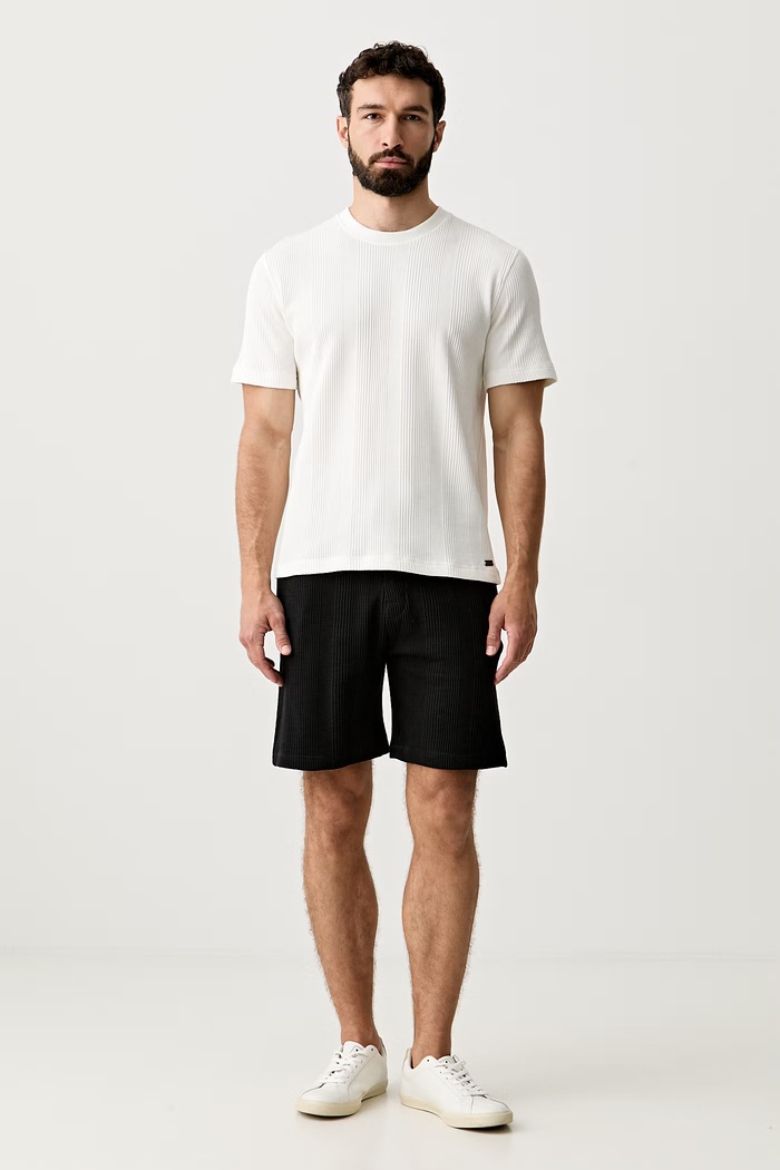 BOSS σορτς lounge ανδρικά με βαμβάκι Structure Shorts 50540581 μαύρο AW26