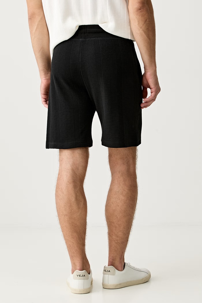 Ρούχα BOSS σορτς lounge ανδρικά με βαμβάκι Structure Shorts 50540581 μαύρο