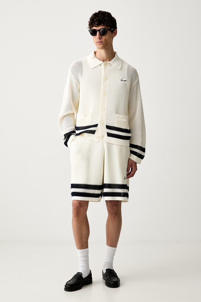 Kenzo szorty męskie z bawełną FG65PA8003EH beżowy AW26