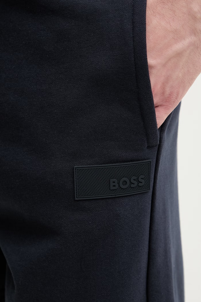 BOSS Green szorty dresowe męskie z bawełną JT_Shorts granatowy 50564105