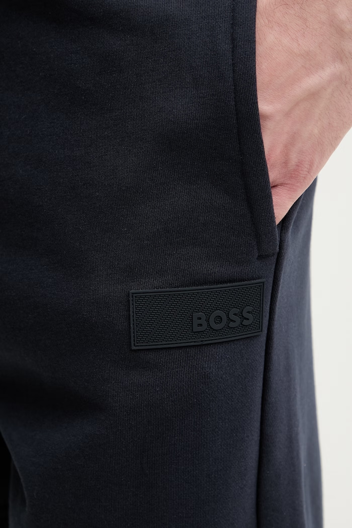 BOSS Green szorty dresowe męskie z bawełną JT_Shorts granatowy 50564105