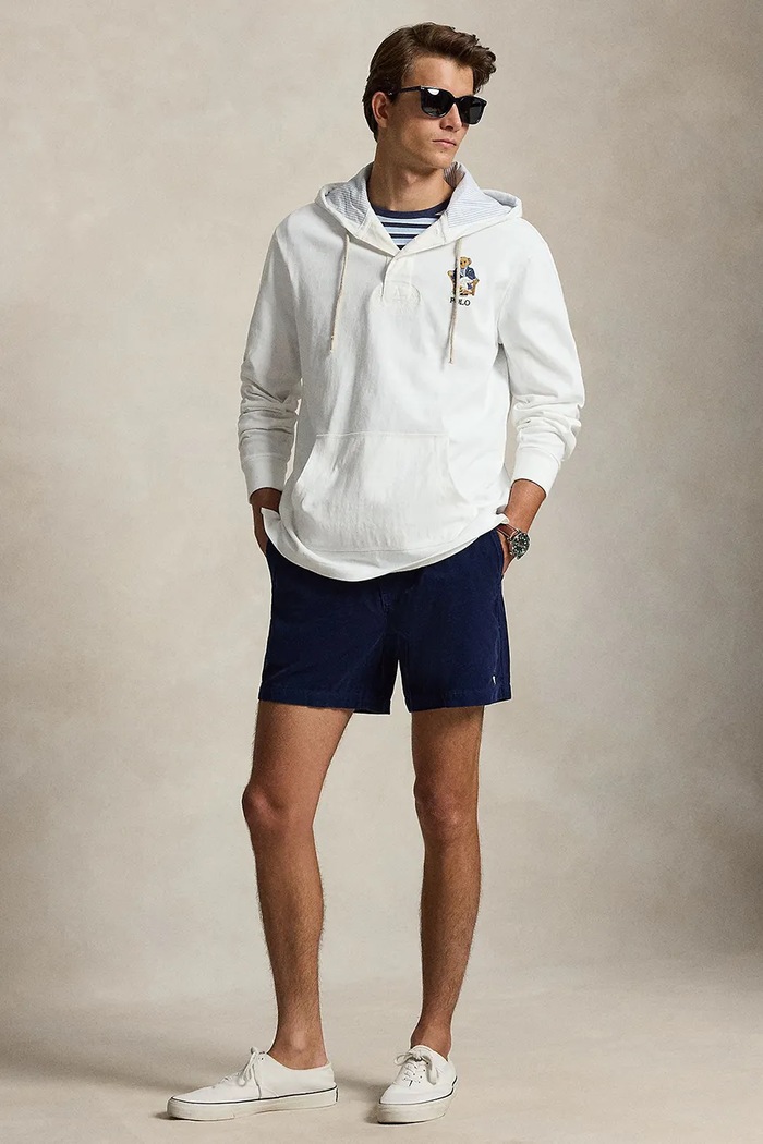 Îmbrăcăminte Polo Ralph Lauren pantaloni scurți pentru bărbați, din bumbac 710B19632 bleumarin