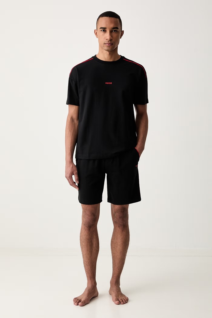 HUGO homewear kratke hlače za muškarce s pamukom NOAH SHORTS 50566165 crna AW26