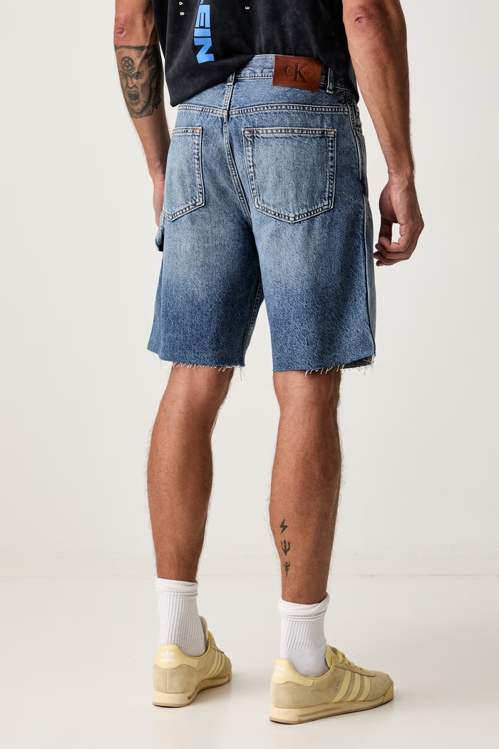 Odjeća Calvin Klein Jeans carpenter kratke hlače za muškarce traper LV04RG707G plava