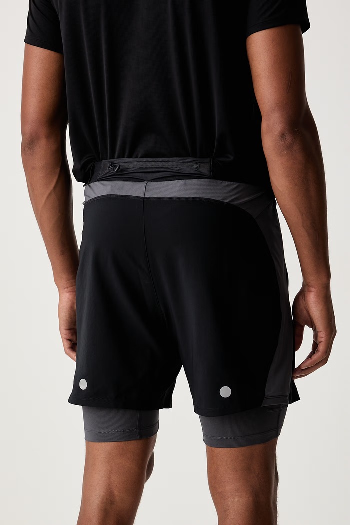Odzież Asics szorty sportowe męskie ROAD 2-N-1 7IN SHORT 2011D246.001 czarny