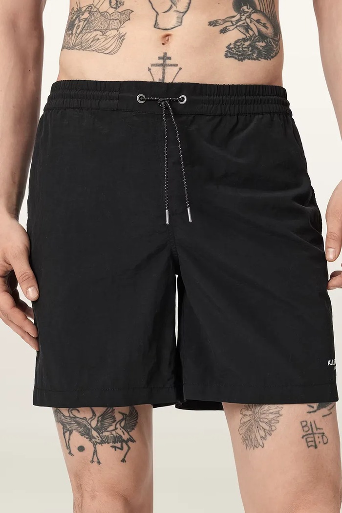 AllSaints szorty kąpielowe męskie MIKRO czarny M011WE