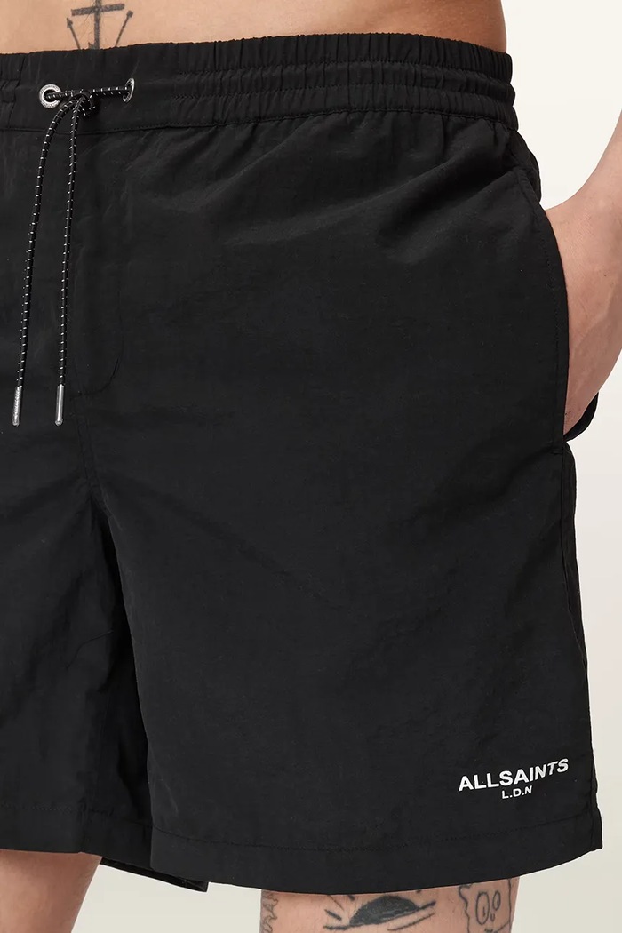 AllSaints szorty kąpielowe męskie MIKRO M011WE czarny