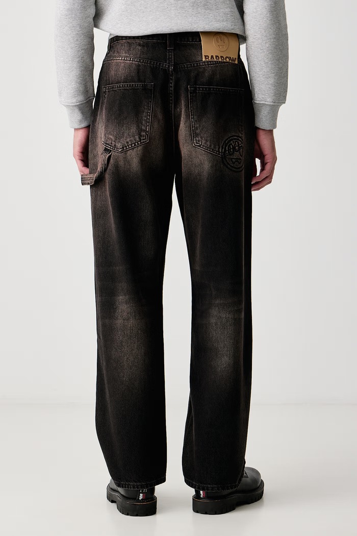 Odzież Barrow Jeansy relaxed fit F6BWUADP101 brązowy