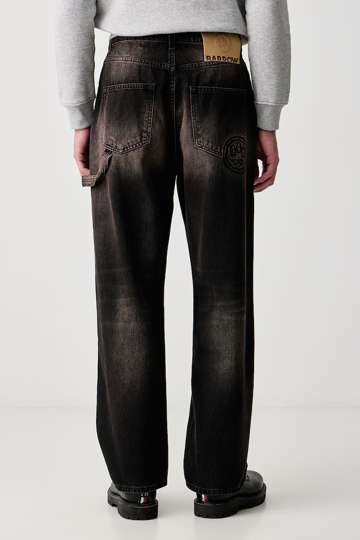 Odzież Barrow Jeansy relaxed fit F6BWUADP101 brązowy