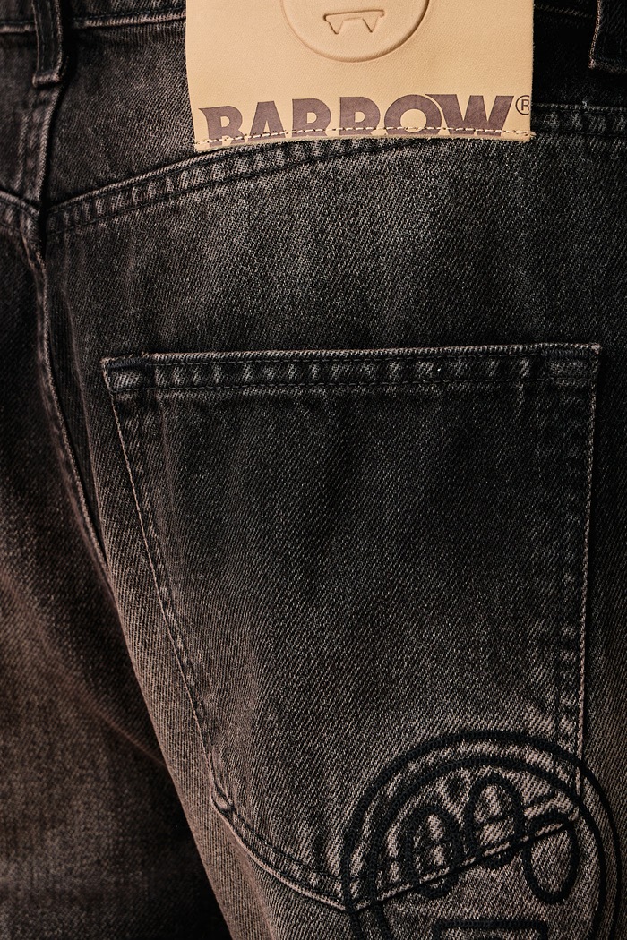 Jeansy relaxed fit Barrow F6BWUADP101 brązowy