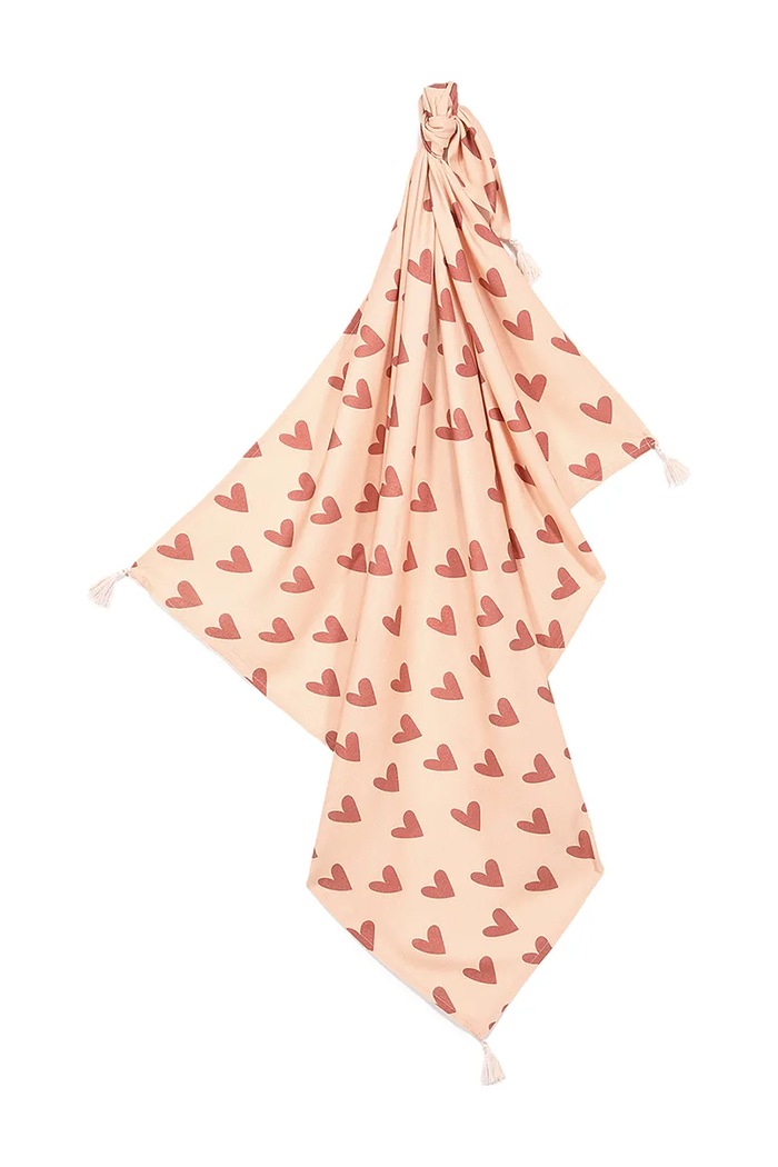La Millou Otulacz muślinowy dziecięcy z wiskozy HEARTBEAT PINK różowy 144738