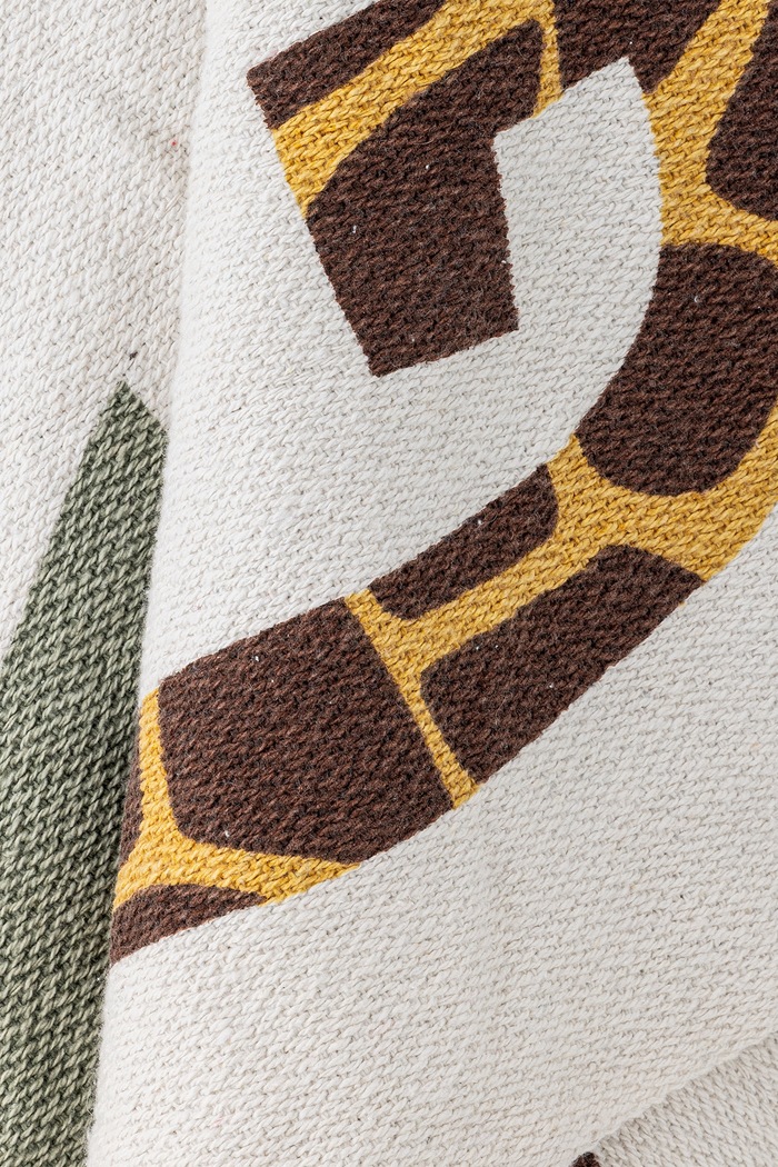 Chłopiec Bloomingville MINI Koc dziecięcy z bawełną Memmo Throw 82062654 beżowy