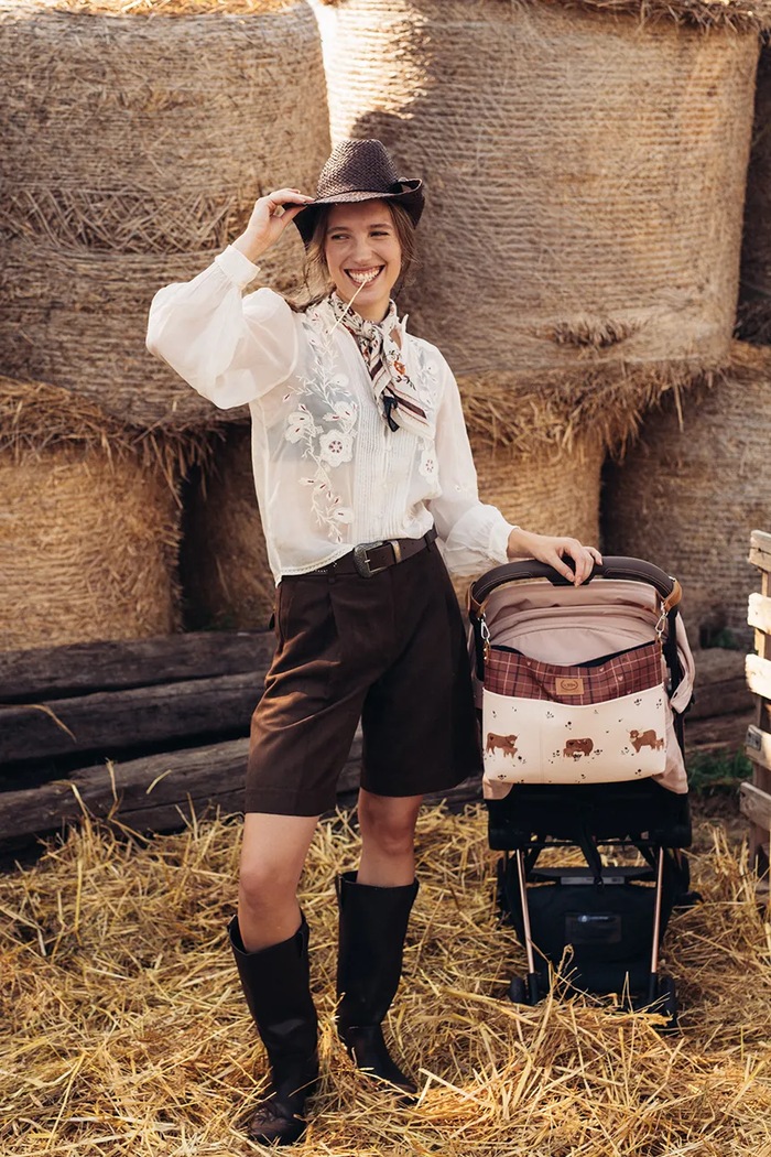 La Millou Organizator za kolica za djecu MOO MEADOW PLAID 157359 bež AW26