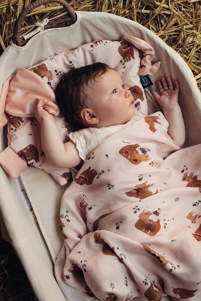 La Millou Jastuk za djecu od pamuka MOO MEADOW 156607 roza AW26