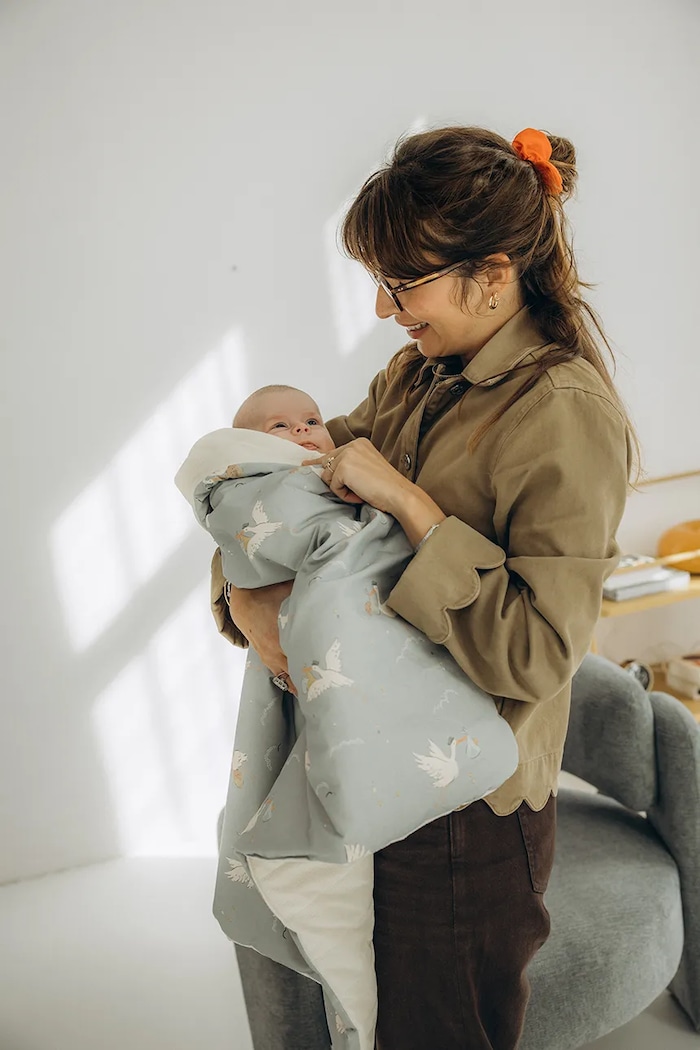 BIMBA La Millou Coperta per bambini con cotone BEBE MIGNON BLUE 156523. blu