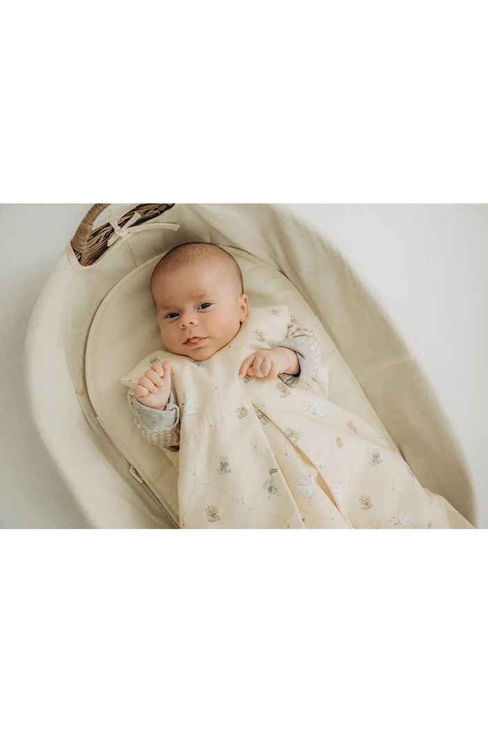 BIMBA La Millou Sacco a pelo per neonati in cotone BEBE MIGNON VANILLA 156611 beige