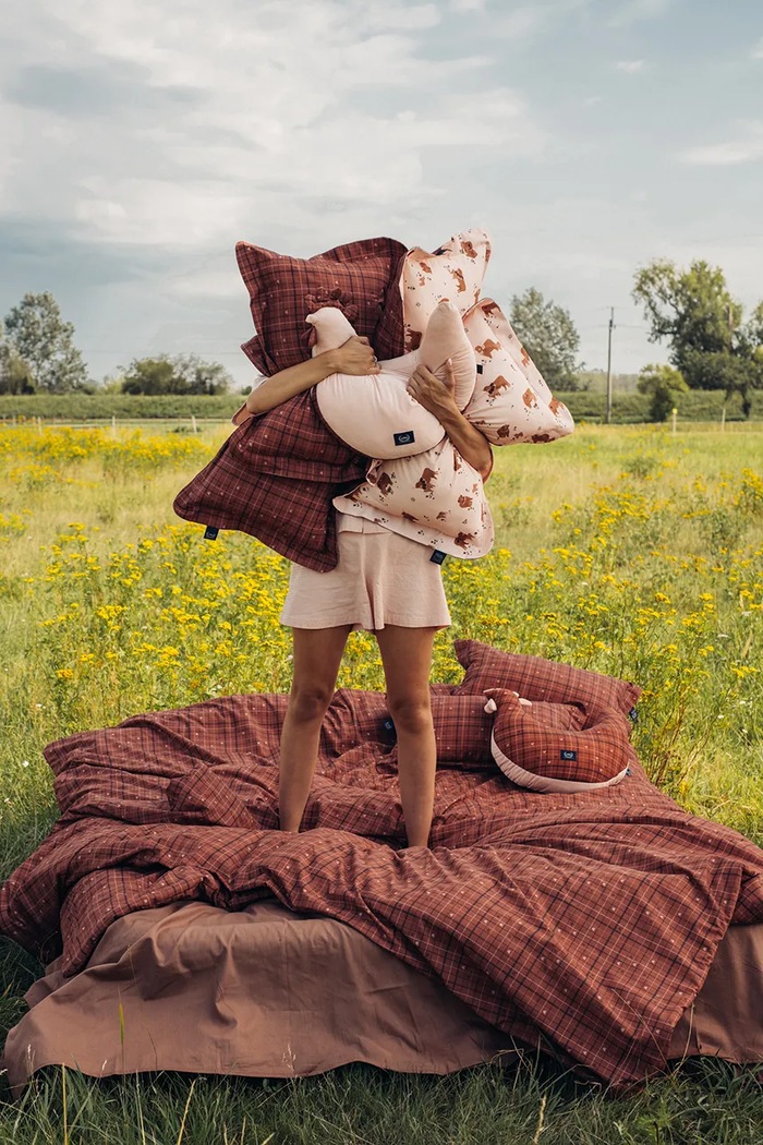 La Millou Set posteljine za djecu od pamuka MOO MEADOW narančasta 156554