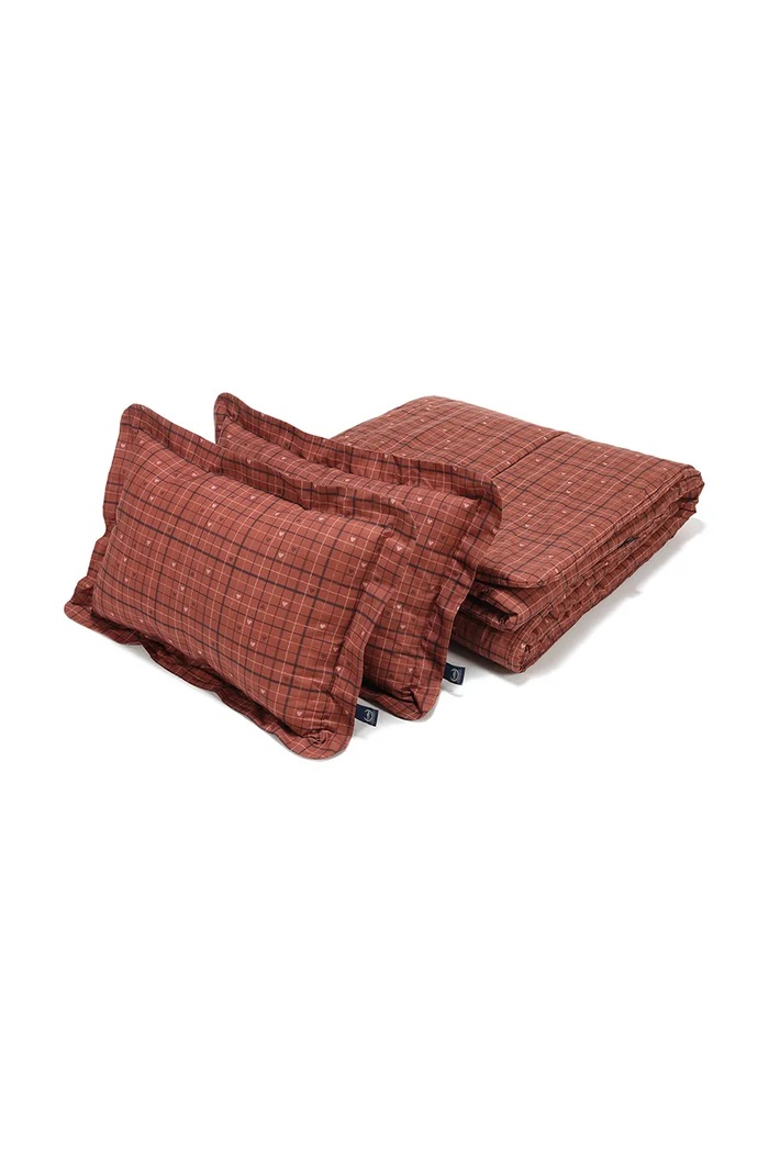 La Millou Detské bavlnené MOO MEADOW PLAID oranžová 156562