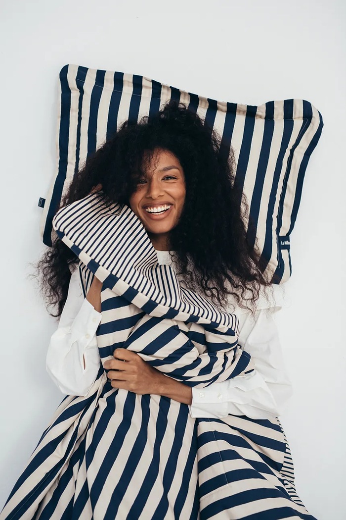 La Millou Komplet pościeli dziecięcy STRIPES NAVY 155146 granatowy AW26