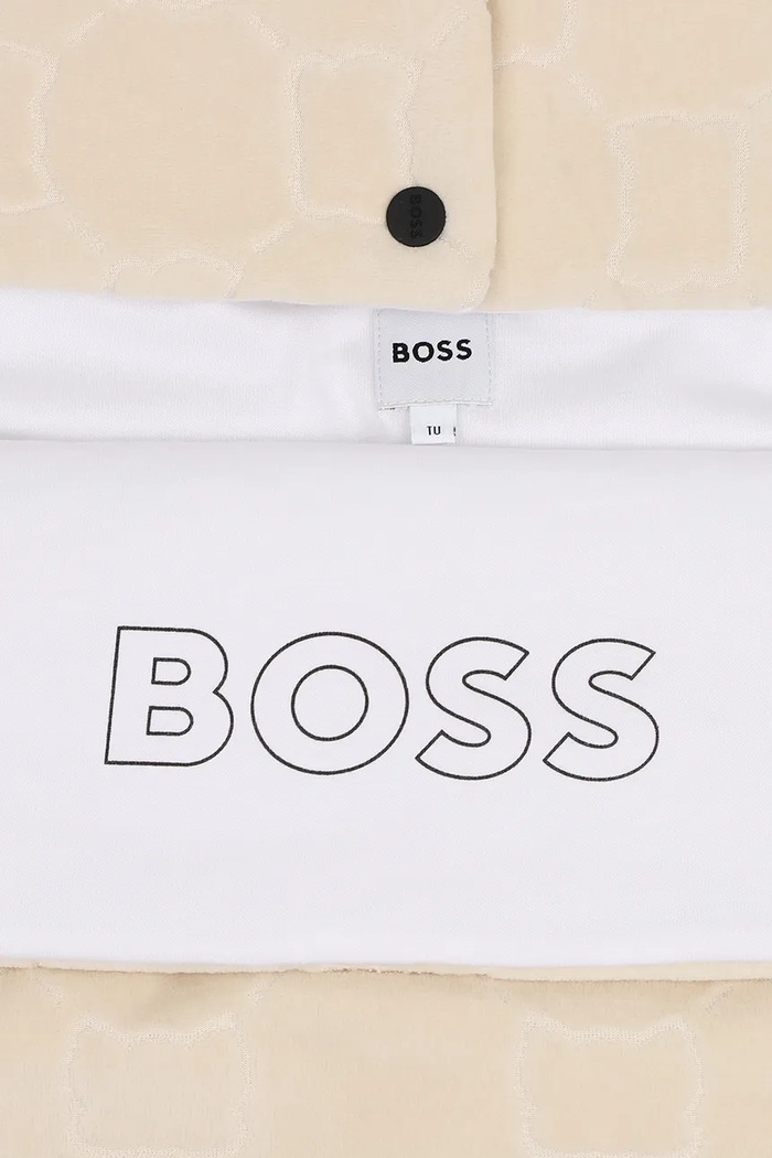 Спален чувал за бебе от памучна материя BOSS J53574 бежов