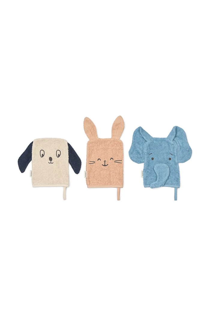 Liewood Myjka kąpielowa bawełniana Sylvester Washcloth 3-pack multicolor LW21169.9BY2