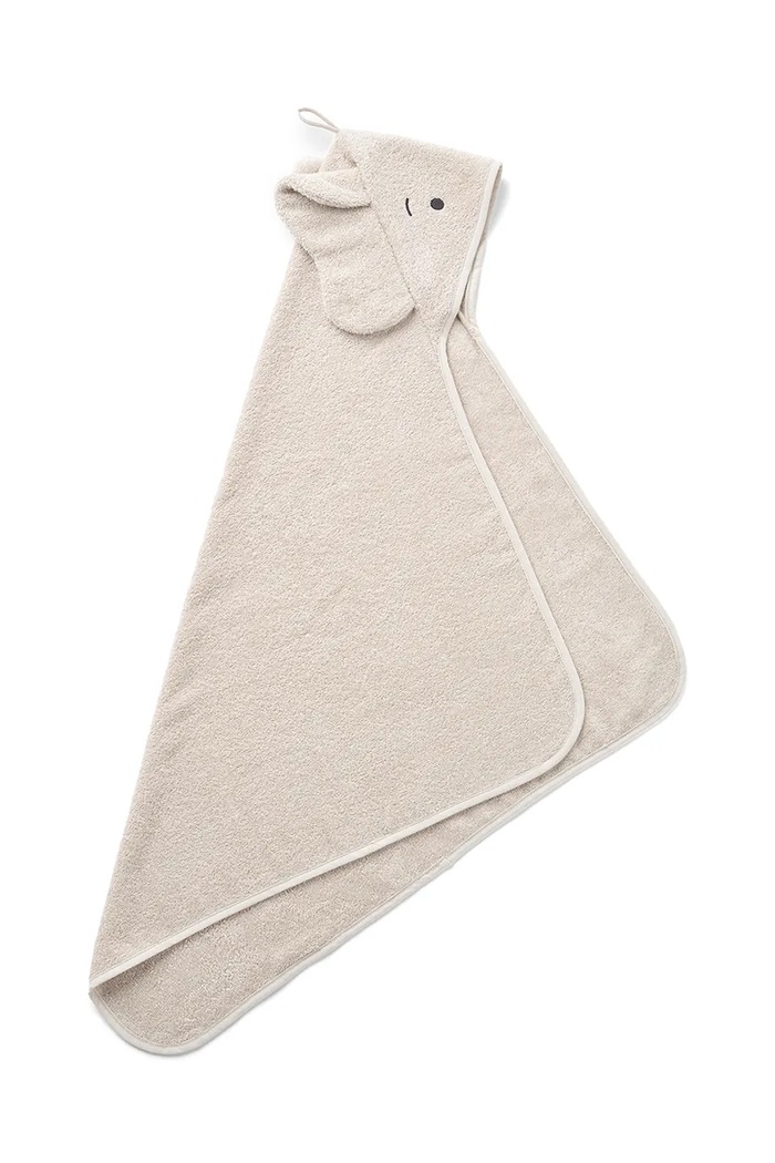 Liewood Bawełniany ręcznik Albert Elephant Hooded Towel LW21158.9BY2 beżowy AW26