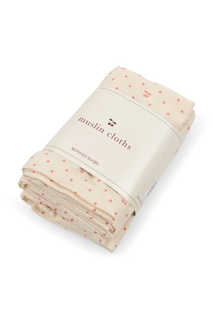 Konges Sløjd Παιδικά βαμβακερά 3 PACK MUSLIN CLOTH GOTS 3-pack KS105863.9BY2 ροζ AW26
