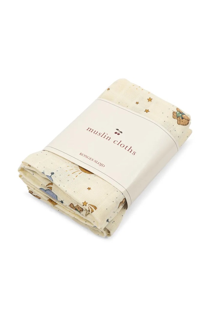 Konges Sløjd Παιδικά βαμβακερά 3 PACK MUSLIN CLOTH GOTS 3-pack KS105863.9BY2 μπεζ AW26