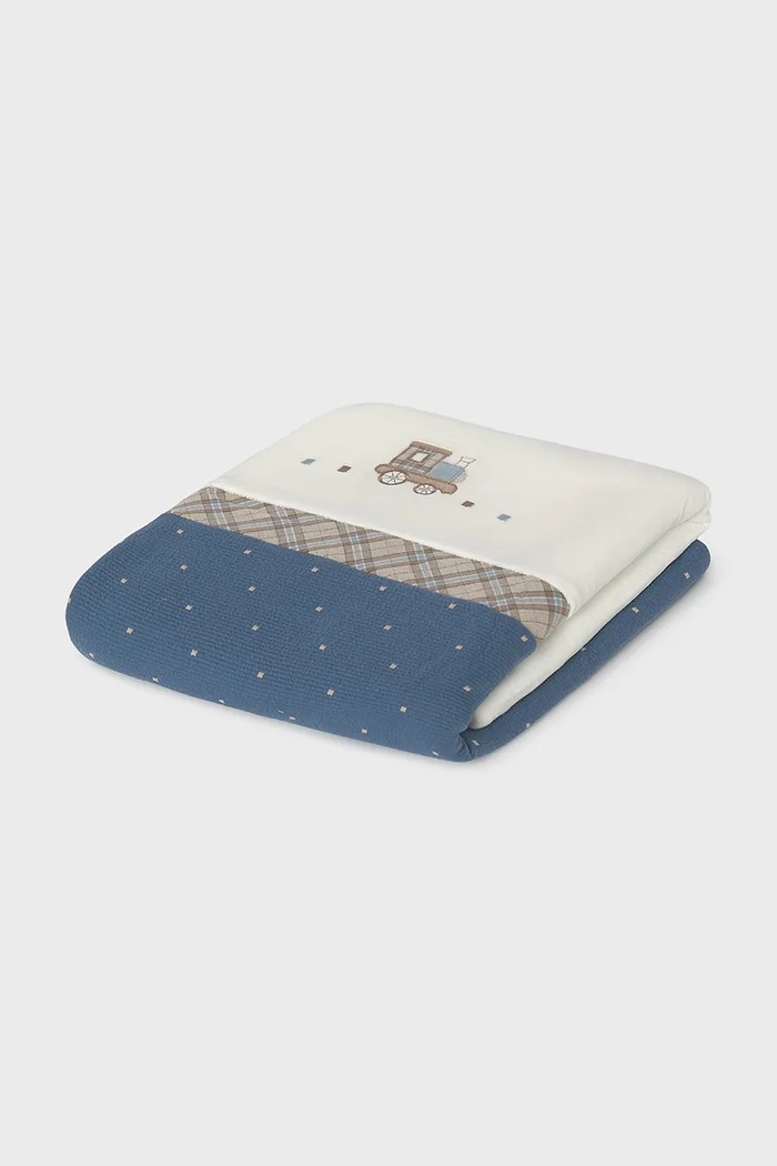 Mayoral Newborn ковдрочка дитяча з бавовною 9148.1D.Newborn.9BY2 блакитний AW26