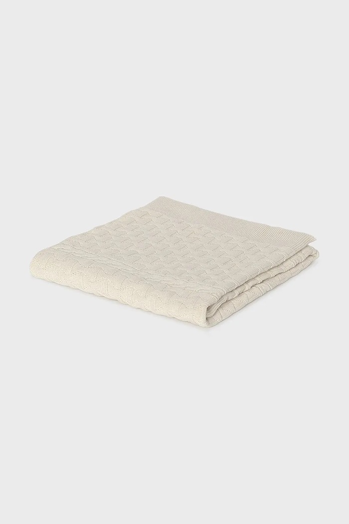 Mayoral Newborn Ковдрочка для немовлят бавовняна 9132.2E.Newborn.9BY2 бежевий AW26