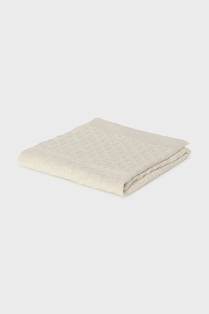 Mayoral Newborn Ковдрочка для немовлят бавовняна 9132.2E.Newborn.9BY2 бежевий AW26