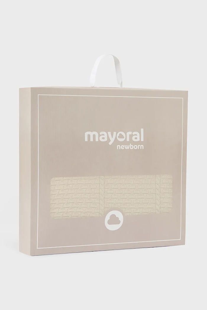 Ковдрочка для немовлят бавовняна Mayoral Newborn 9132.2E.Newborn.9BY2 бежевий