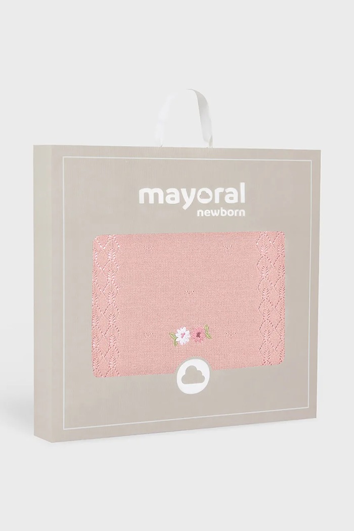 Mayoral Newborn dětská deka kojenecká bavlněná růžová 9132.2E.Newborn.9BY2
