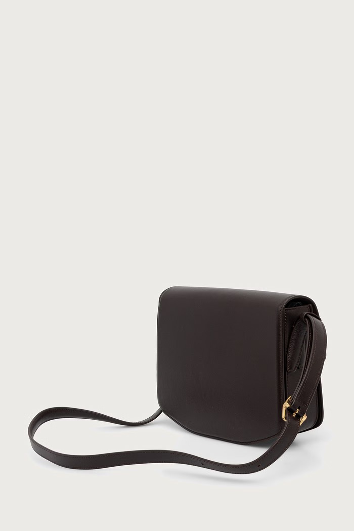 Аксесоари Officine Generale Чанта crossbody дамска от кожа LE JUNEBAG MARWBAG008 кафяв
