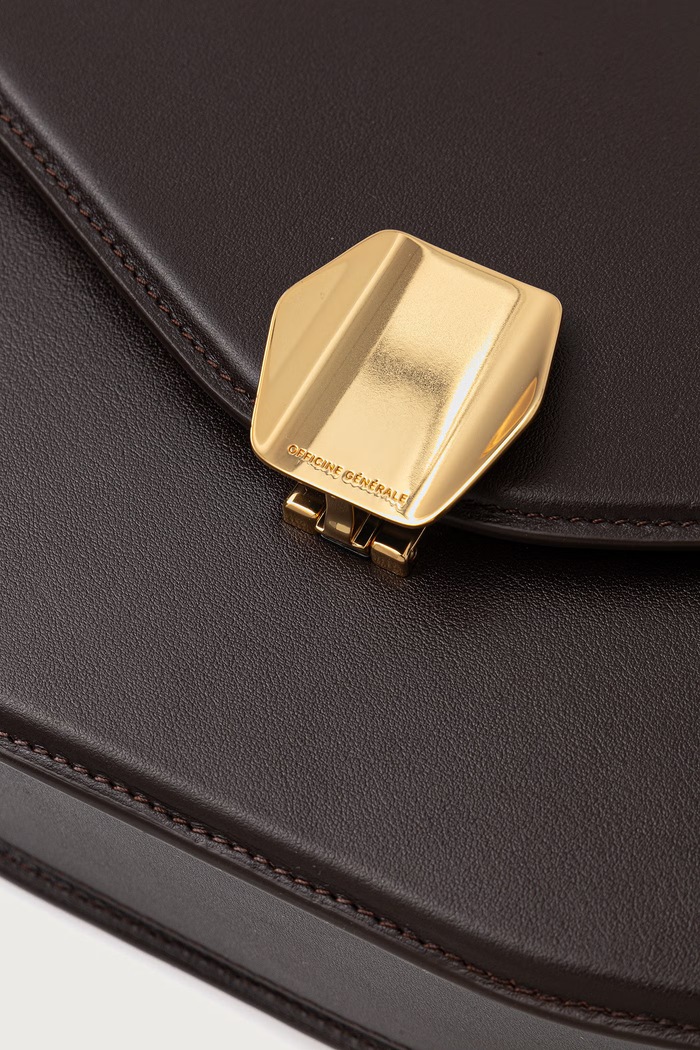 Чанта crossbody дамска от кожа LE JUNEBAG Officine Generale MARWBAG008 кафяв