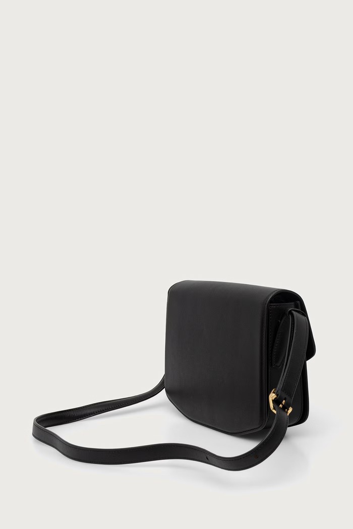 Аксесоари Officine Generale Чанта crossbody дамска от кожа LE JUNEBAG MARWBAG007 черен