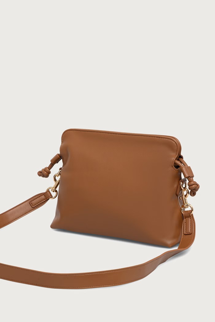 Akcesoria United Colors of Benetton Torebka crossbody damska z imitacji skóry 6IAWVY03P brązowy
