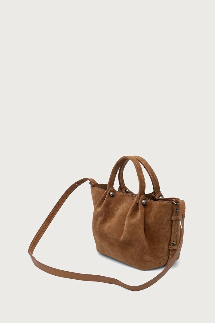 Akcesoria Weekend Max Mara Torebka tote damska zamszowa WKARIO 2625516175600 brązowy
