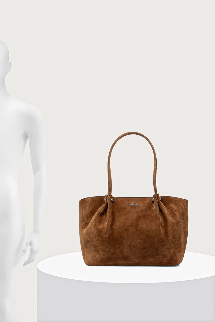 Weekend Max Mara Torebka shopper damska zamszowa WKAPESI 2625516165600