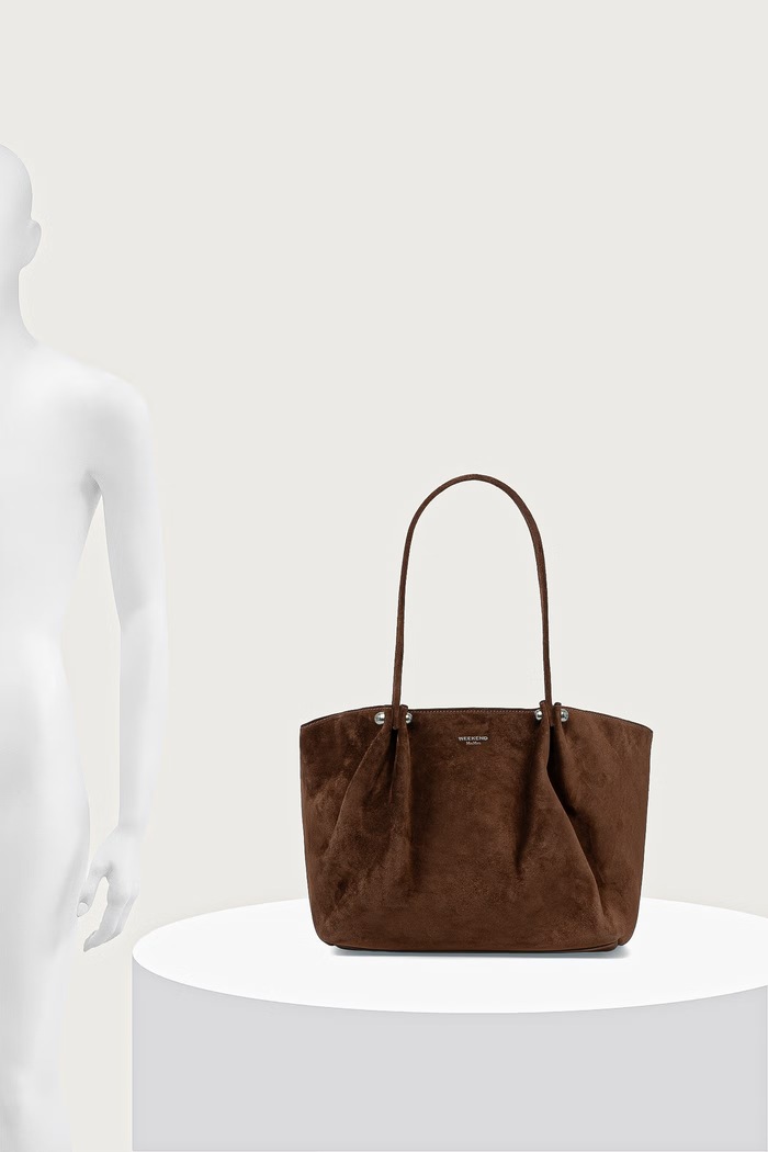 Weekend Max Mara Torebka shopper damska zamszowa WKAPESI 2625516165600