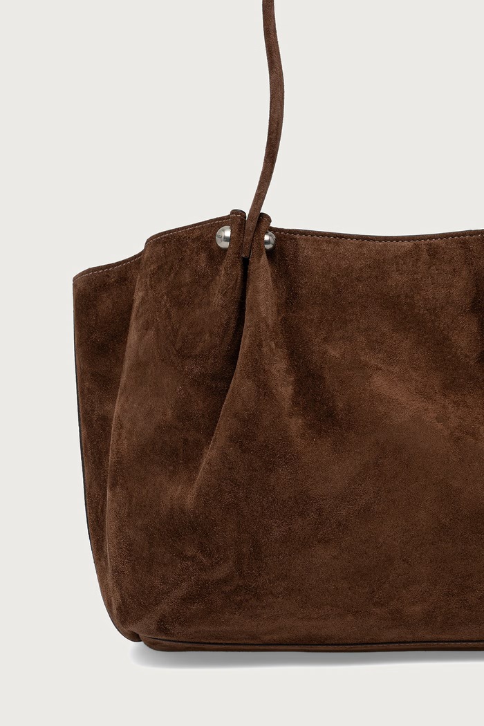 Akcesoria Weekend Max Mara Torebka shopper damska zamszowa WKAPESI 2625516165600 brązowy
