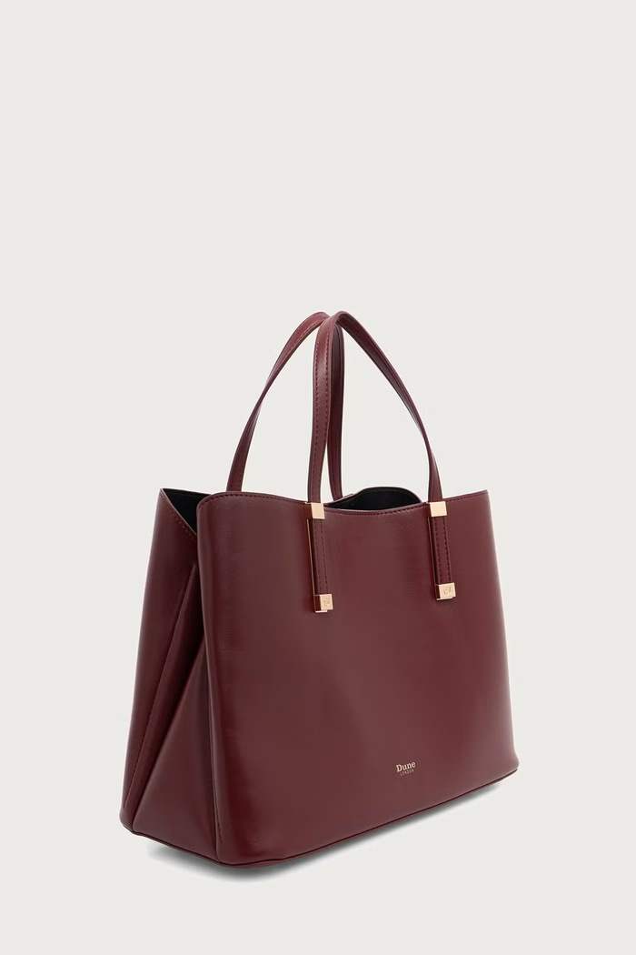Dune London Torebka tote damska z imitacji skóry DORRY 0019500110109887 bordowy AW26