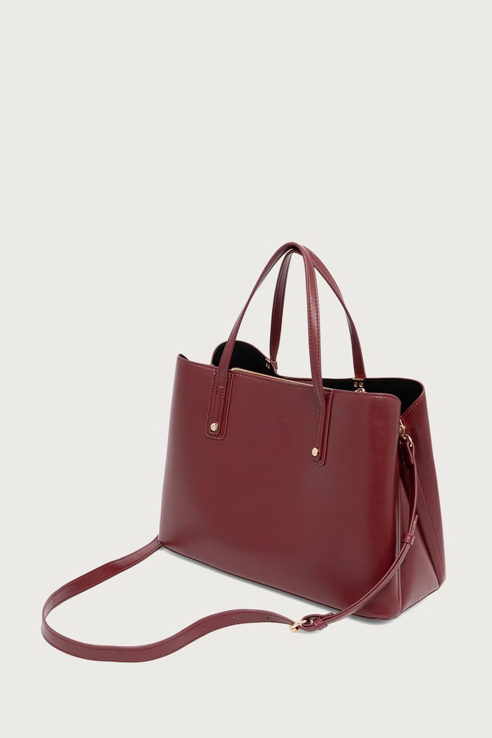 Akcesoria Dune London Torebka tote damska z imitacji skóry DORRY 0019500110109887 bordowy