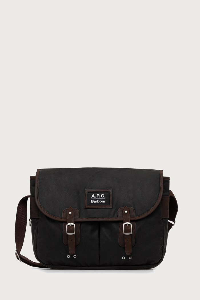 Barbour X A.P.C torba damska bawełniana zielony UBA0797SG91