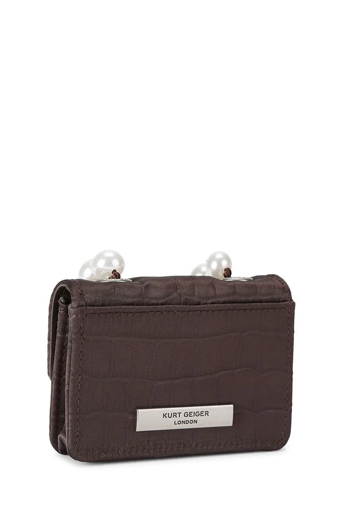 Akcesoria Kurt Geiger London Torebka crossbody damska KENSINGTON 6081531689 brązowy