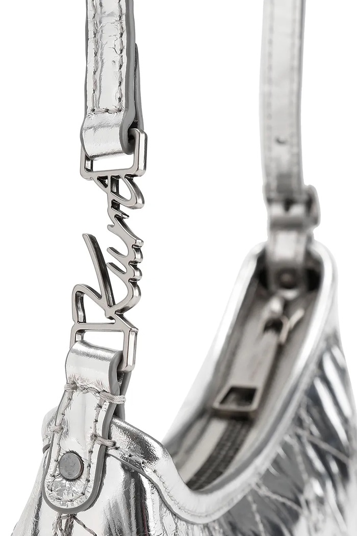 Torebka damska skórzana Kurt Sling Kurt Geiger London 5586663019 srebrny