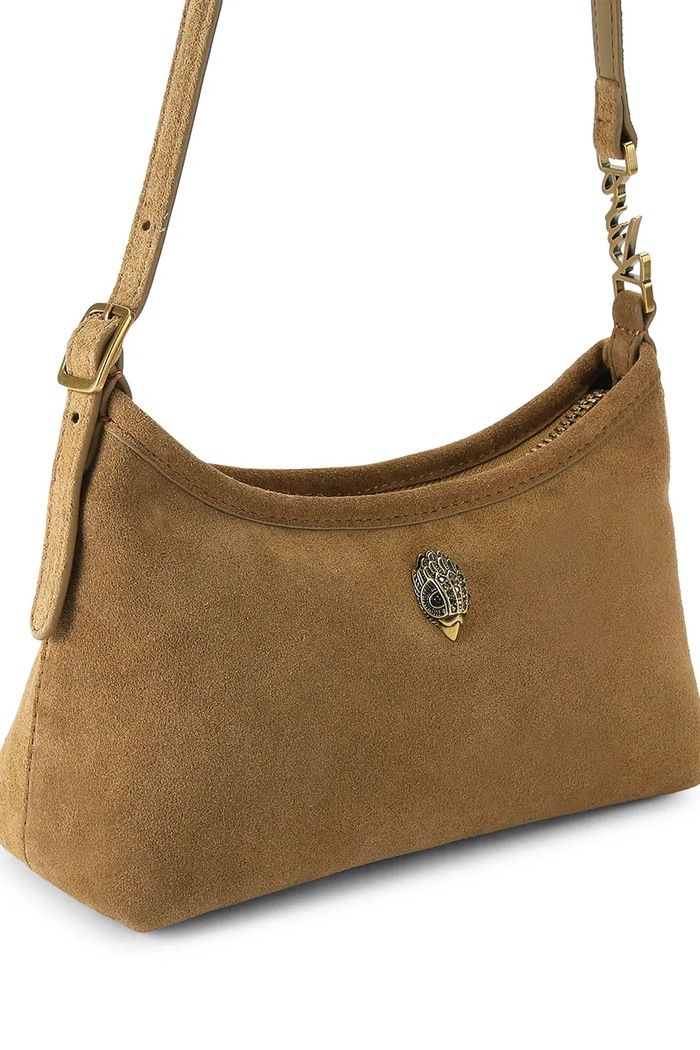 Kurt Geiger London Torebka damska zamszowa Kurt Sling 5586633209 brązowy AW26