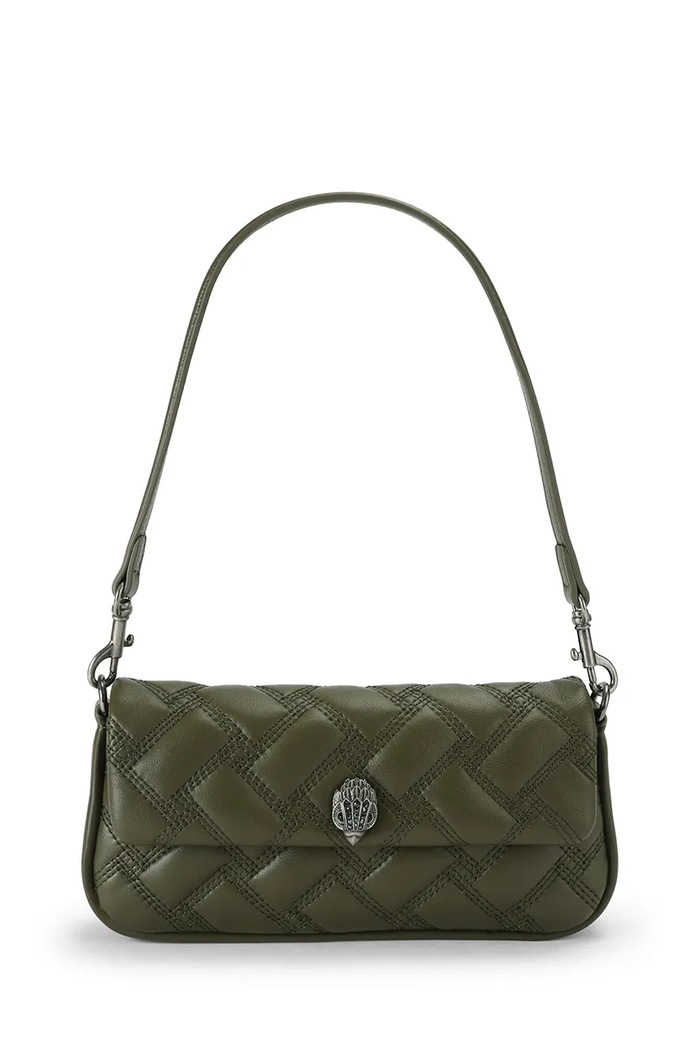 Kurt Geiger London Torebka bagietka damska skórzana Pickle zielony 5579279109